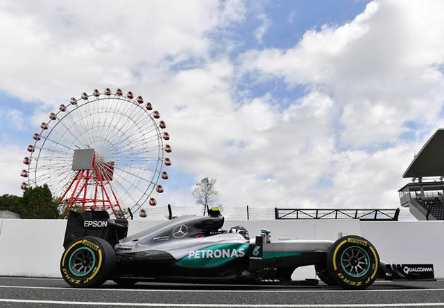 Nico Rosberg domina los ensayos libres en Japón