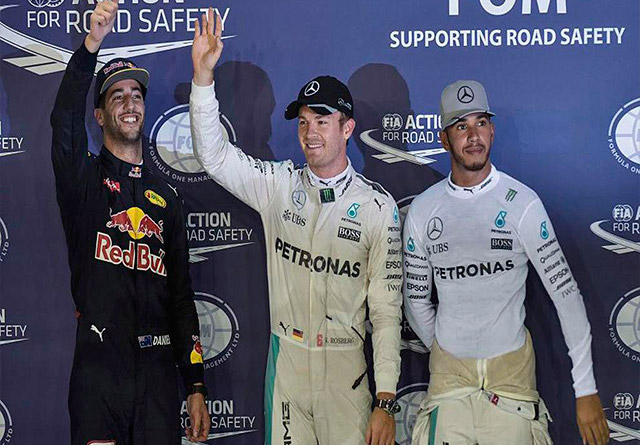 nico rosberg gana la pole para buscar el liderato