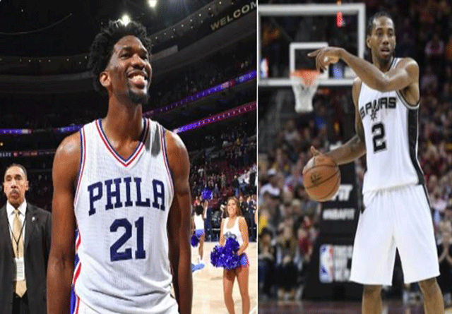 Joel Embiid y Kawhi Leonard jugadores de la semana