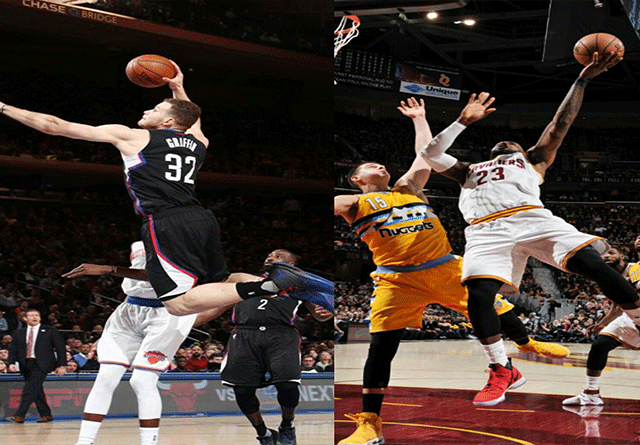 Lebron James y Blake Griffin jugadores de la semana