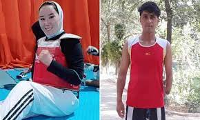 Zakia Khudadadi y Hossain Rasouli atletas afgano que participarían en los paralímpico