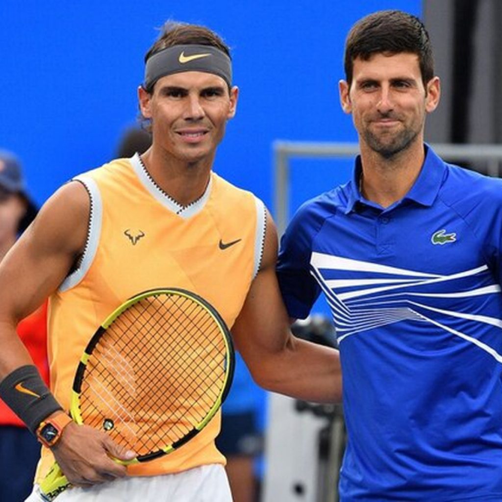 Novak Djokovic junto a Rafael Nadal