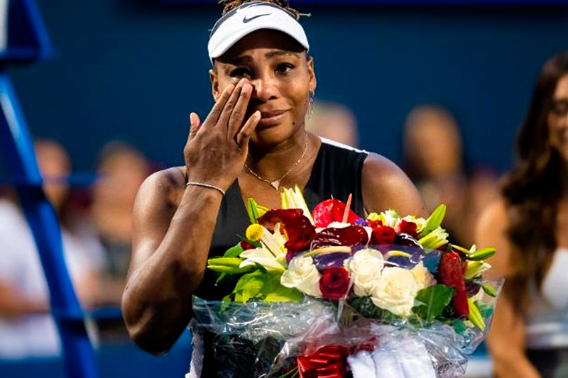 Serena Williams llora en medio de aplausos de despedida en Toronto